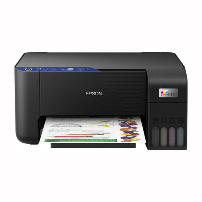 Epson Ecotank L3251 Home Ink Tank Printer A4, Colour, 3-In-1 Printer With Wifi And Smartpanel App Connectivity, Black, Compact
