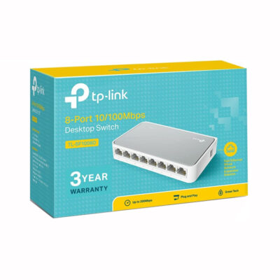TP-Link TL-SF1008D 8-Port 10/100 Mbps Desktop Ethernet Switch/Hub, Ethernet Splitter, Plug & Play