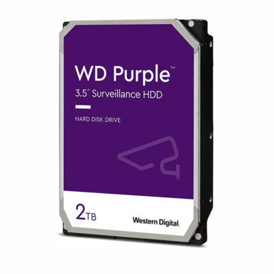 Western Digital 2TB Surveillance Hard Drive, 5400 RPM, SATA 6 Gb/s, 64 MB Cache, 3.5″ – Purple