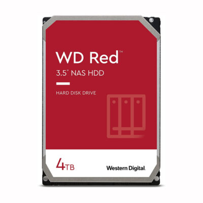 WD RED internel NAS-Festplatte 4 TB (3,5 Zoll, NAS Festplatte, 5400 U/min, SATA 6 Gbit/s, NASware-Technologie, 256 MB Cache)