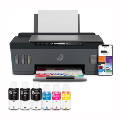 HP Smart Tank 515 Printer Wireless, Print, Scan, Copy, All In One Printer, Print up to 18000 black or 8000 color pages – Black [1TJ09A]