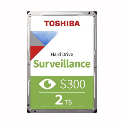 Toshiba 2TB S300 Surveillance HDD – 3.5″ SATA Internal Hard Drive Supports up to 64 HD cameras at a 180TB/Year workload (HDWT720UZSVA)