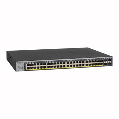 NETGEAR 48-Port Gigabit PoE+ Ethernet Smart Managed Pro Switch with 4 SFP Ports | 380W | ProSAFE and lifetime technical chat support (GS752TP)
