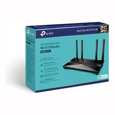 TP-Link Archer AX10 Next-Gen Wi-Fi 6 Router, AX1500 Mbps Gigabit Dual Band Wireless, OneMesh Supported, Beamforming & MU-MIMO, Ideal for Gaming Xbox/PS5/Steam and 4K, Works with Alexa