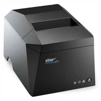 Star Micronics TSP143IV UE GY E+U Thermal Printer, 80mm Wide Paper 24VDC, Direct Thermal, 203×203 Dpi, 250mm/sec Printing Speed, Wired & Wireless, Use Type-C / USB-A, Black | TSP143IV UE GY E+U