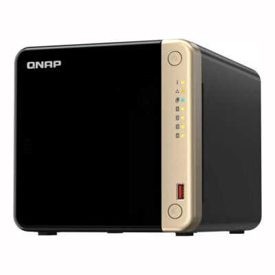 Qnap 4-Bay NAS, Intel Celeron N5105/N5095 CPU, 8 GB DDR4 Memory, 4 x 3.5-inch SATA 6Gb/s, PCIe Slot, USB 3.2 Gen 2 (10Gbps) Port, 90W PSU | TS-464-8G