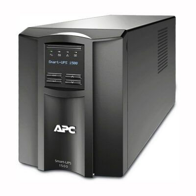 APC SMT1500IC Tower Smart UPS, Line Interactive, 1500VA Power, Tower, 230V Output Voltage, 8x IEC C13 Outlets, Smart Connect Port + SmartSlot Interface, AVR, LCD, Black | SMT1500IC