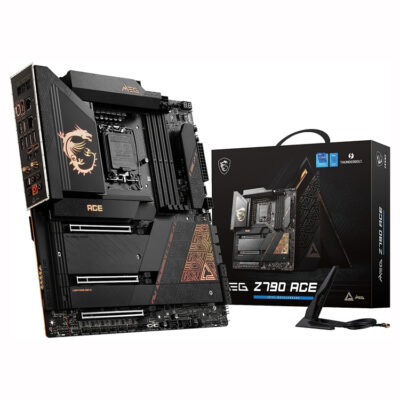 MSI MEG Z790 ACE LGA 1700 E-ATX Motherboard, Intel Z790 Chipset, 4x DDR5 RAM, 192GB Memory Support, 6 x SATA III, 5 x M.2, Wi-Fi 6E, 2 x 2.5 GbE, BT 5.2, Thunderbolt 4