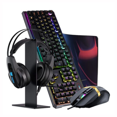 Onikuma Membrane Gaming Keyboard Mouse Headsets Combo Set Black