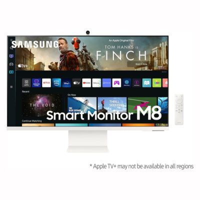 Samsung LS32BM801UUXXU 32″ 4K Smart Monitor Smart Hub for TV streaming and catch up apps – White
